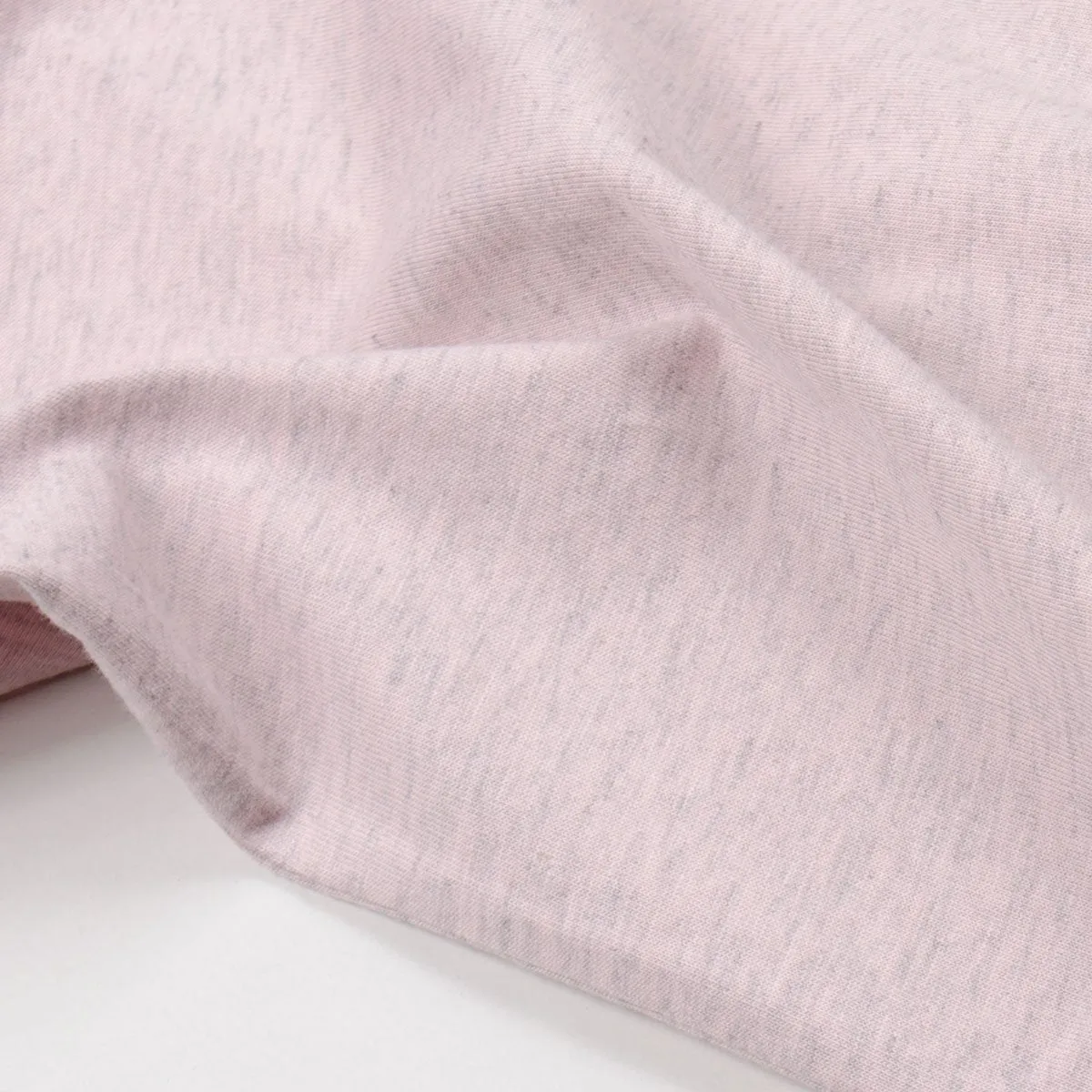 Sunspel - Short Sleeve Riviera Crew Neck T-shirt - Pale Pink Melange