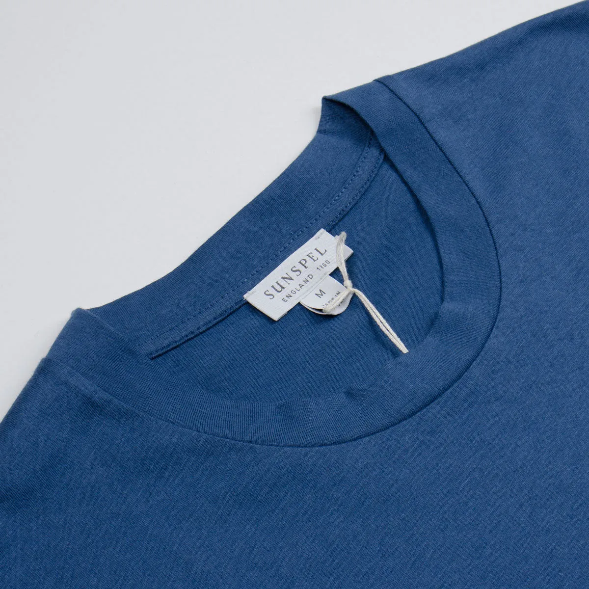 Sunspel - Short Sleeve Riviera Crew Neck T-shirt - Smoke Blue