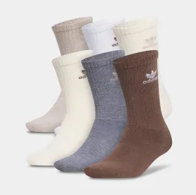 Trefoil 6 Pack Crew Mens Socks (Brown/Beige)