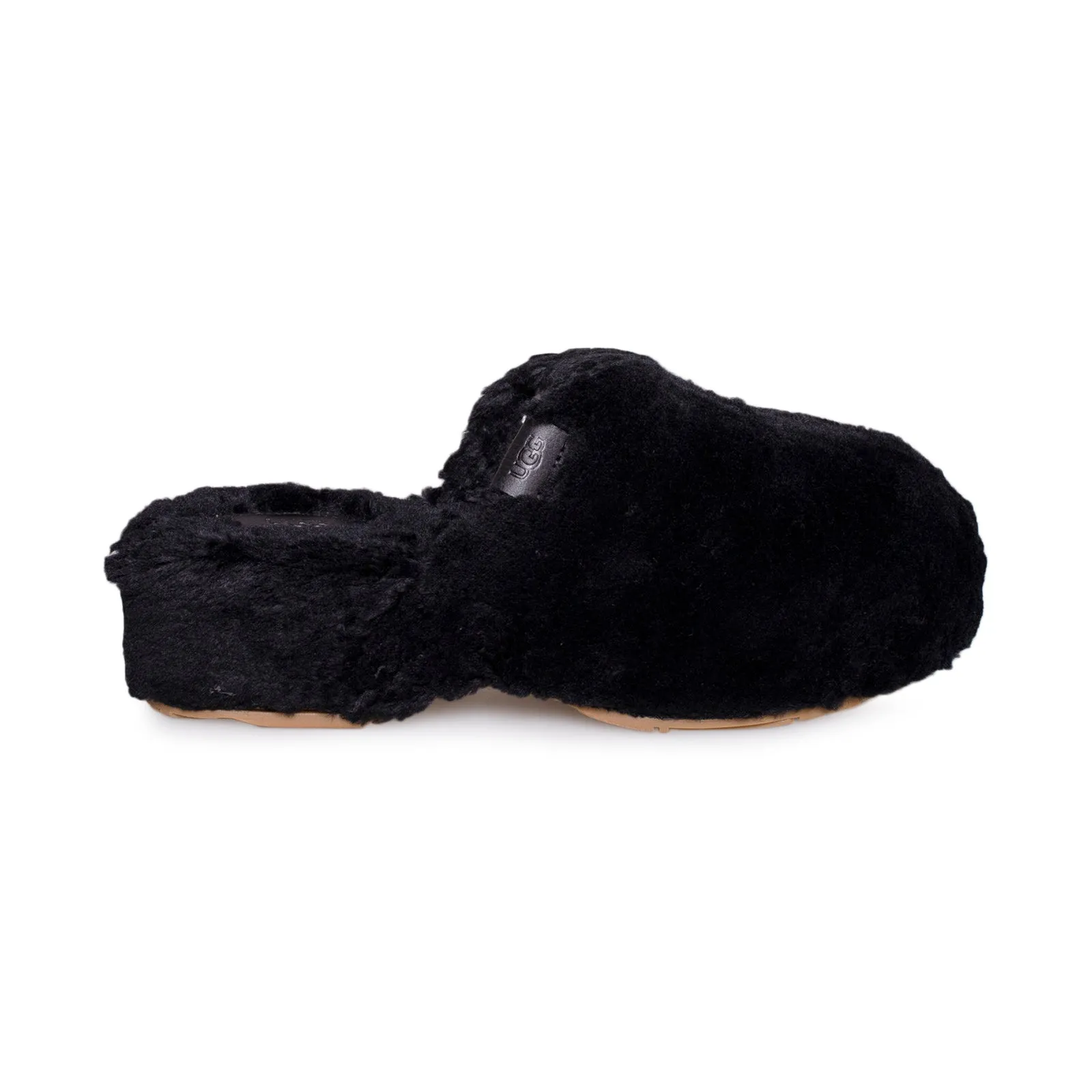 UGG Fuzz Sugar Clog Black Shoes - Women's