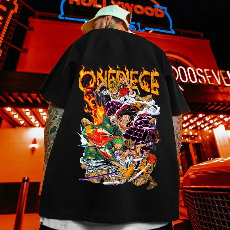 Unisex 3D Printed Anime ONE PIECE Oversized T-Shirt