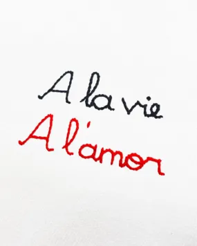 White Organic Cotton T-Shirt | A la vie à l’amor