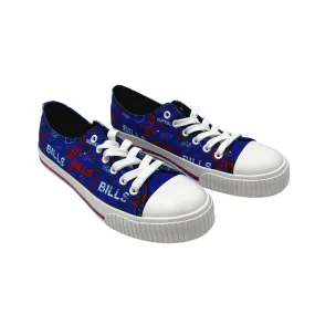 Women's Buffalo Bills Royal Low Top Canvas Sneakers