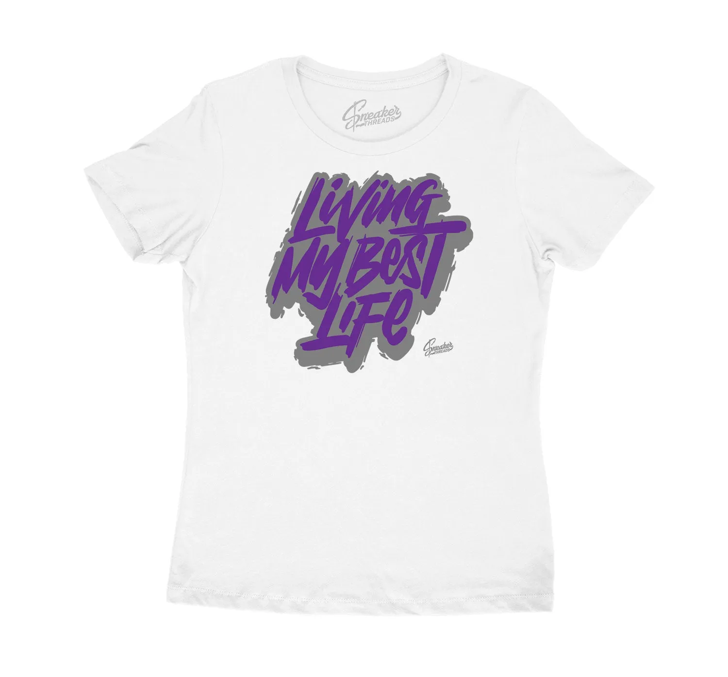 Womens Flint 7 Grey Shirt - Living Life - White