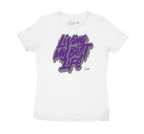 Womens Flint 7 Grey Shirt - Living Life - White