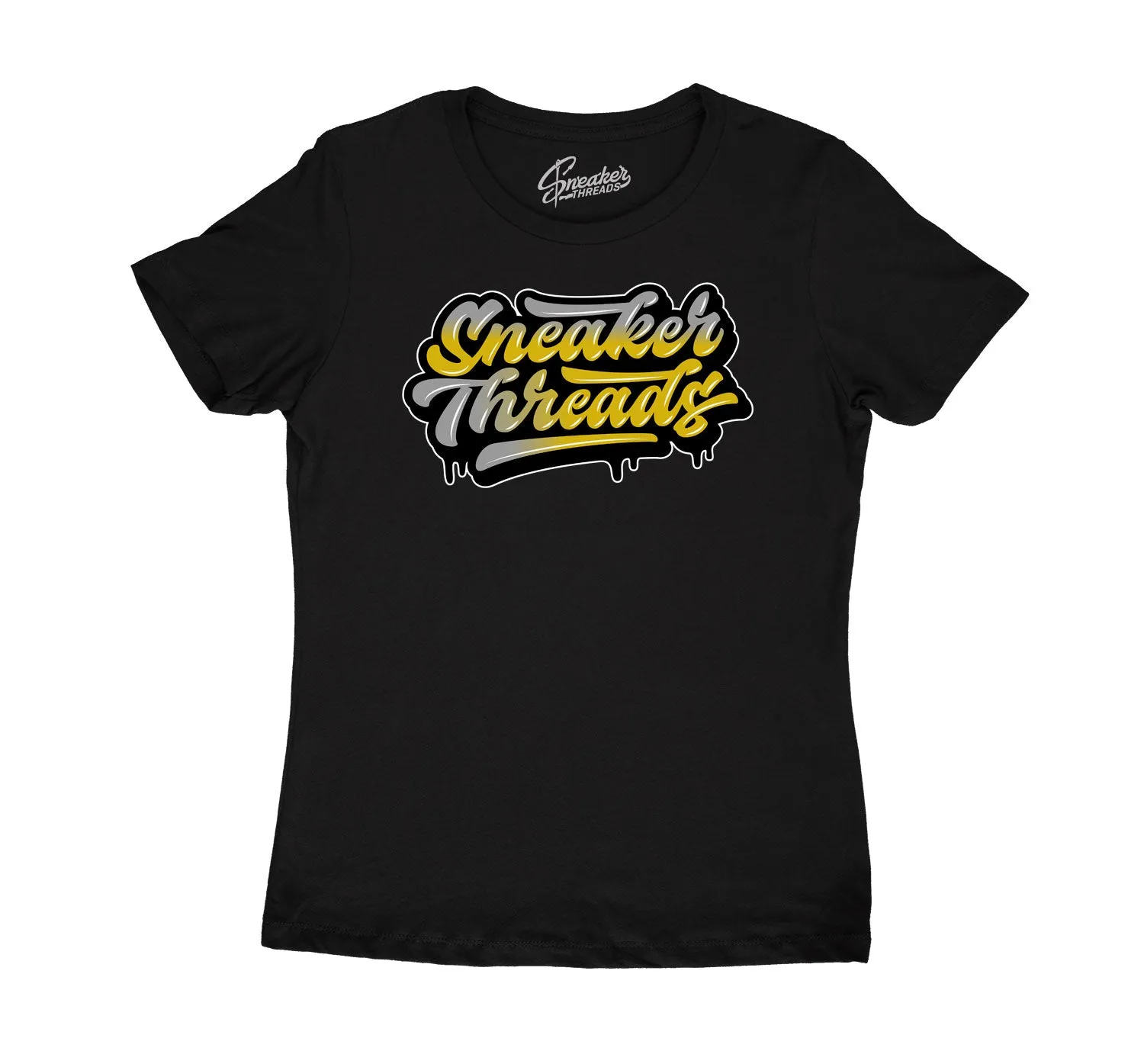 Womens Gold Glitter 13 Shirt - Drip - Black