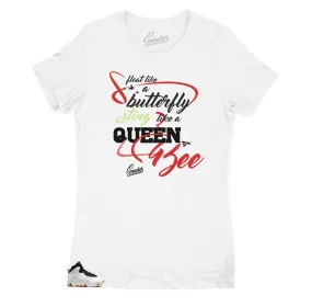 Women's Retro 10 Ember Glow Shirt - Queen Bee - White