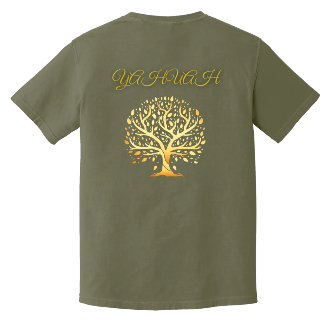 Yahuah-Tree of Life 01 Men's Designer Heavyweight Garment Dyed T-shirt (7 colors)