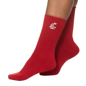 ZooZatz Womens WSU Crimson Crew Socks